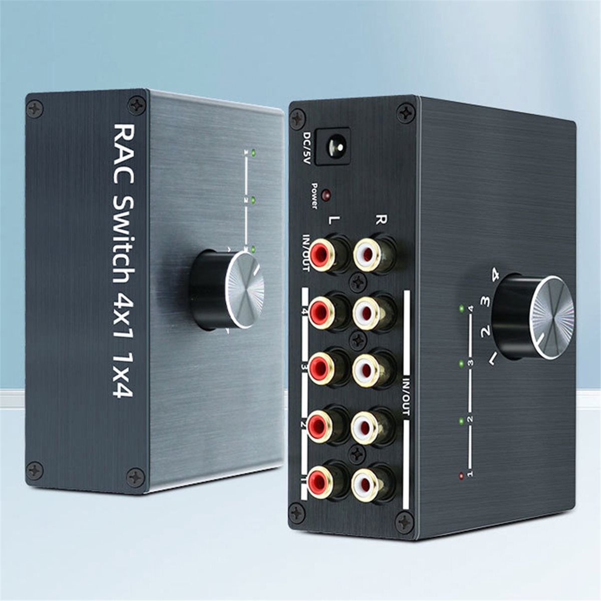 Audio Music Converter - Przełącznik audio stereo 4-kanałowy DTC5, dwukierunkowy,