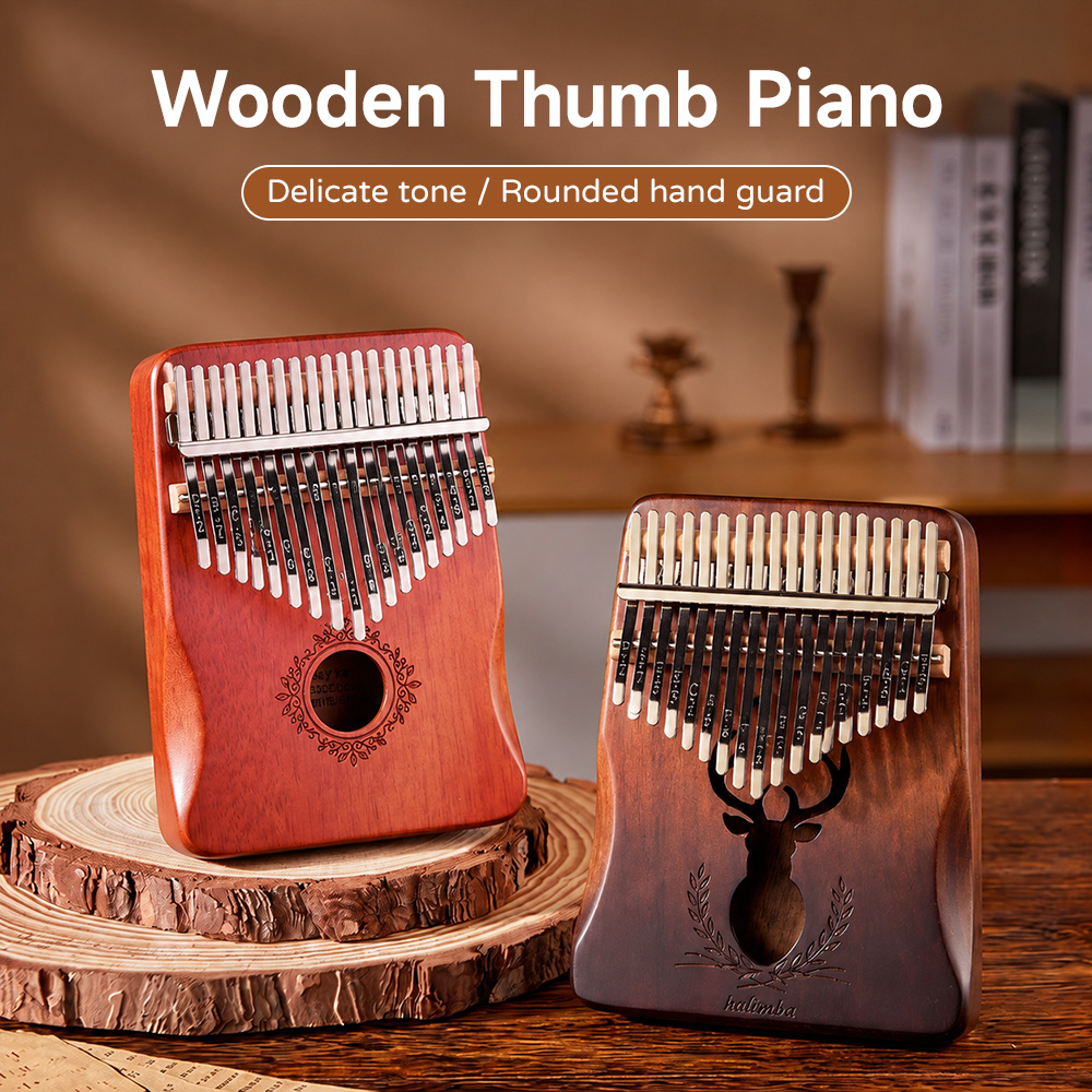 Kalimba Thumb Piano - 21-klawiszowa mahoniowa kalimba, pianino na palec,