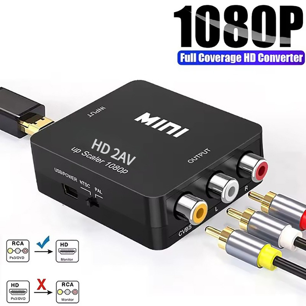 Audio Music Converter - Adapter HDMI-kompatybilny z AV RCA, konwerter