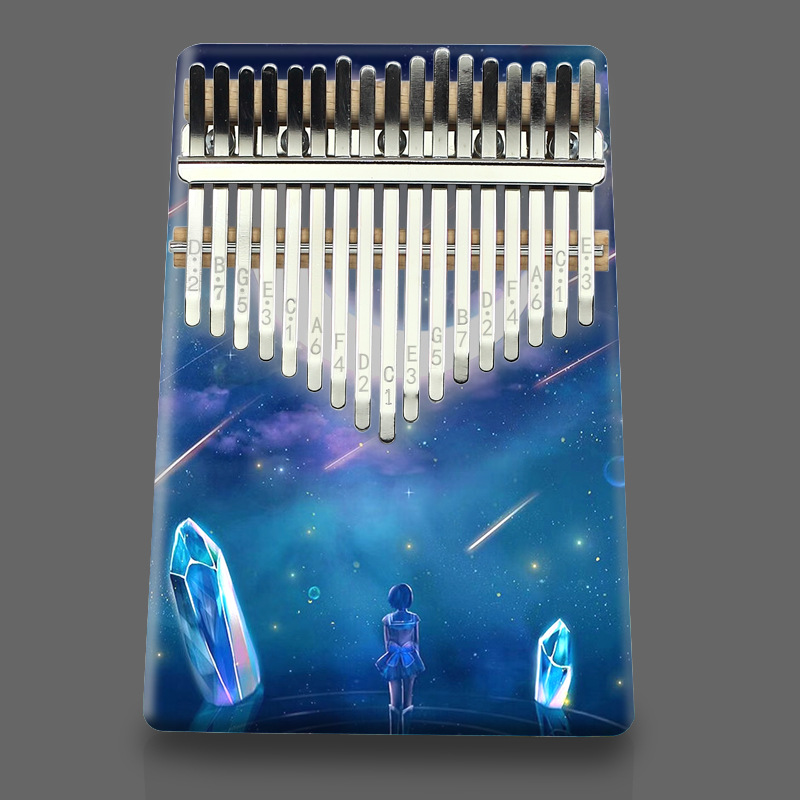Kalimba Thumb Piano - 17-tonowa Kalimba Kolorowa Klawiatura Palcowa Pianino