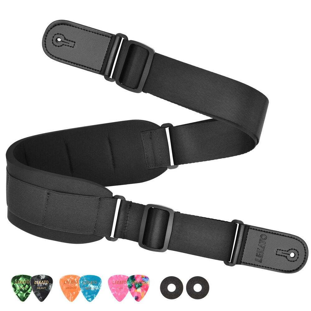 Guitar Strap Padded - LEKATO Pasek do gitary z 3-calową