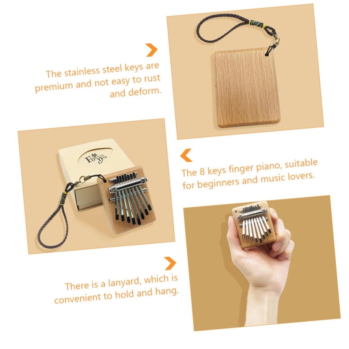 Miwayer Mini Kalimba 8 klawisz – Kalimba Thumb Piano recenzja i cena