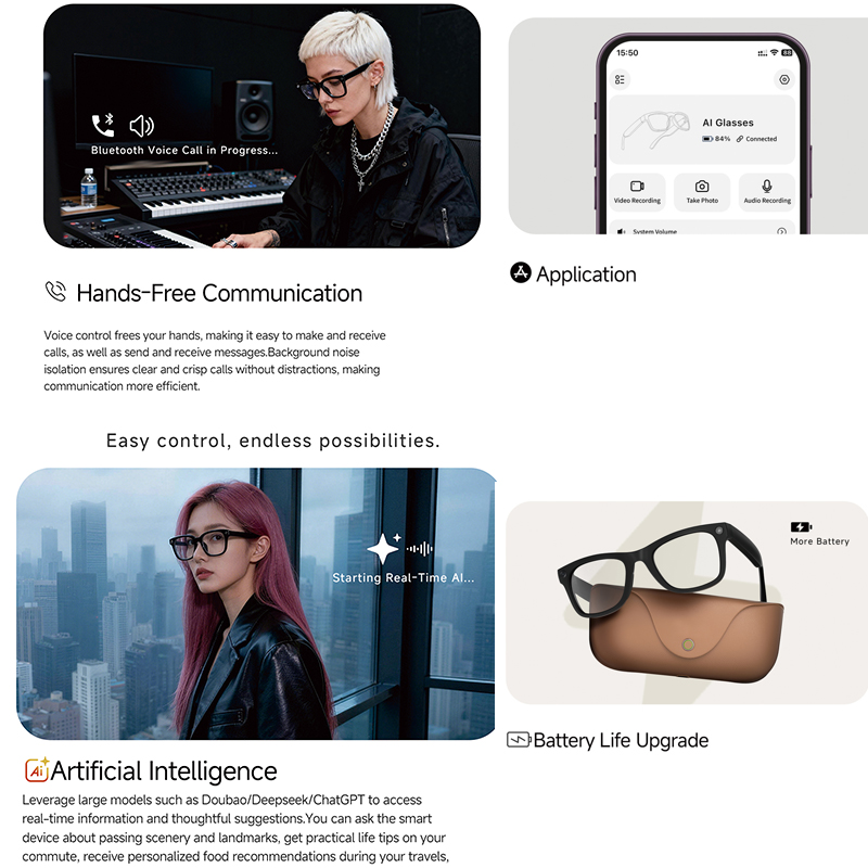 Inteligentne okulary AI 2026 H – Audio With Music Ai recenzja i cena