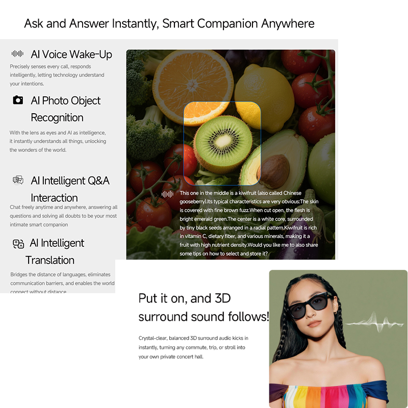 Inteligentne okulary AI 2026 H – Audio With Music Ai recenzja i cena